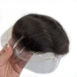 Tóc con người toupee Ren con người hiar toupee tự nhiên bán buôn đầy đủ ren 1 mảnh tóc dài tóc giả cho nam giới Brazil tóc 36mm 6"