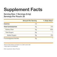 Poudre de complément alimentaire prébiotique FOS 100 % pure, sans sucre, sans saveur, marque privée OEM, 20 sachets