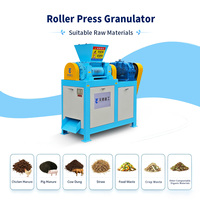 Granulateur d'engrais à double rouleau pour fumier animal et déchets organiques, haute productivité, sécurité, capacité de 1000 à 5000 kg/h