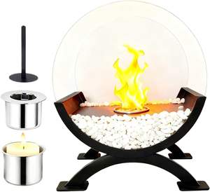 Cheminée de <span class=keywords><strong>table</strong></span> à éthanol en métal et verre pour usage intérieur/extérieur, emballage pour vente par correspondance - Product Image 1