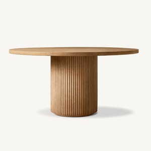 Ensemble de <span class=keywords><strong>table</strong></span> à manger en bois massif de chêne naturel au design moderne luxueux pour 4 à 6 personnes pour utilisation hôtelière - Product Image 5
