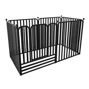 Eight piece different size dog fence foldable dog playpen fence cage temporary large dog kennel outdoor