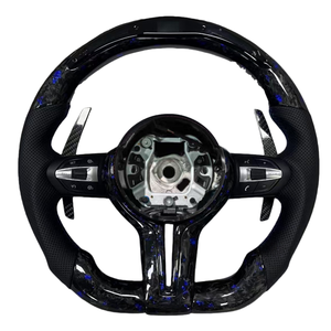 Accesorios LED para Volante de Automóvil de Fibra de Carbono Azul para <span class=keywords><strong>BMW</strong></span> M2 M3 M4 M5 F80 F10 F30 F18 F20 F36 F15 F90 F18 E90 E71 - Product Image 1