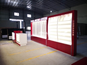 Retail New Custom Electronics Accessories Storage Counter Design Custom Wooden Mobile Phone Display Cabinet for <strong>Showroom</strong> - Product Image 5
