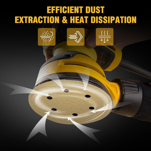 سفن أمريكية محلية شحن مجاني 24 ساعة الولايات المتحدة الأمريكية 50 في 6 بوصة 6 ثقوب أقراص الصنفرة 80--ورق صنفرة أكسيد الألومنيوم الحصى - Product Image 5