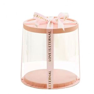 Boîtes à gâteaux de mariage pour invités, boîte carrée en papier couché avec fenêtre, matériaux recyclés, sans danger pour les aliments - Product Image 5