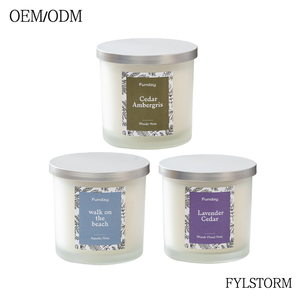 Couvercle en aluminium blanc givré pour petit lot <span class=keywords><strong>Cire</strong></span> de <span class=keywords><strong>soja</strong></span> environnementale à double mèche HTP de grande capacité - Product Image 6