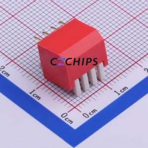 DP-04RP DIP Switch Through hole Component (THT) Switch Piano Key Single Pole Single Throw 4 2.54mm - Product Image 2