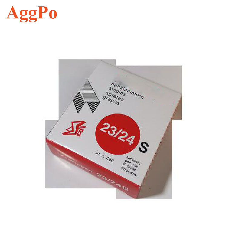 Стандартные степлерные скобы 23/24 1000 для ручного степлера, офисные и школьные принадлежности, сделано в Китае, 240 страниц