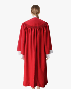 Túnicas de Coro Tenuto Personalizadas, Túnicas de Iglesia con Bandas de Satén en Contraste en las Mangas, Texto o Logotipo Bordado o Impreso Personalizable - Product Image 4