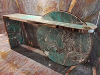 Dalles de granit amazonite polies en marbre vert Onyx Design mural de fond en marbre vert pour la décoration de villa