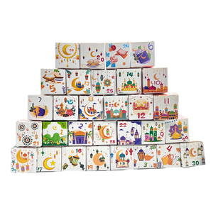 30pcs/set Muslim Eid Countdown Gift <b>Boxes</b> Ramadan Mubarak Baby Food Box Recyclable Foldable for Islam Party Supplies - Product Image 2