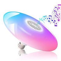 Haute Puissance Télécommande UFO Ampoule Lumière Coloré BT Haut-Parleur Musique 24w Smart Rgb Plafonnier Led Ampoules