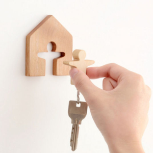 Portachiavi e Appendiabiti da Parete, Set in Legno con Portachiavi e Supporto, Rastrelliera per Chiavi da Ingresso, Portachiavi in Legno da Parete - Product Image 1