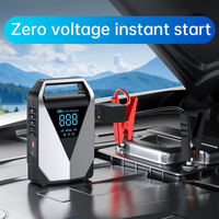Démarreur de Batterie de Voiture Portable d'Urgence 8000 mAh avec Compresseur d'Air et Gonfleur de Pneus
