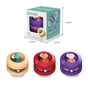 Mới mới lạ 3 4 theo dõi xoay hạt quay bóng ngón tay Cube Gyro đồ chơi quỹ đạo Bead Fidget spinner Đồ chơi - Product Image 1