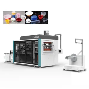 Lid Thermoforming Machine Low Noise Water Bottle Lid Dishes Thermoforming Machine Plastic Plates And Cups Making Machine