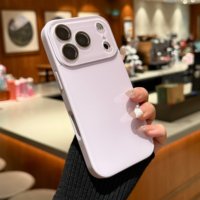 Coque en verre pour iPhone 17 Pro Max, 16, 15, 14, 13 – Protection intégrale anti-chute, couleur unie, haute qualité