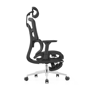 Pro Ergonomic Nylon Full Mesh Fabric Executive <b>Office</b> <b>Chair</b> Swivel Modern Racing Style <b>Gaming</b> <b>Chair</b> with Footrest - Product Image 4