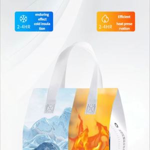Custom Print Aluminum Foil Cooler Delivery Thermal Insulated <b>Bag</b> Waterproof Grocery Outdoor Waterproof Beverage Cup <b>Packing</b> <b>Bags</b> - Product Image 2