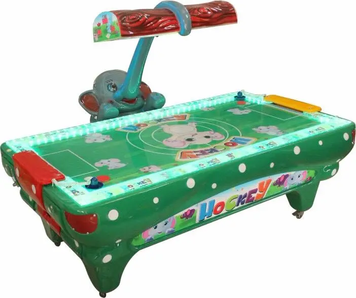 Jetonlu kapalı eğlence arcade makineleri hayvanlar şekil mini hava hokeyi kapalı masa çocuklar için oyunlar