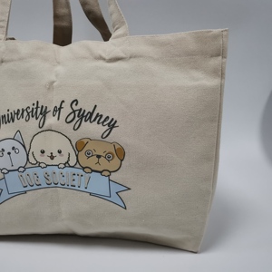 Bolso de compras de lona de algodón orgánico natural reutilizable respetuoso con el medio ambiente 6 bolsillos 6 compartimentos - Product Image 2