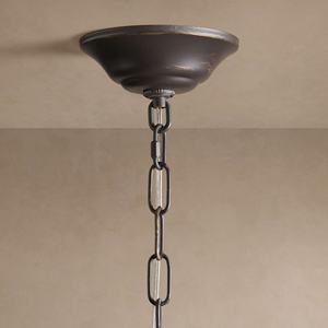 Kreative elegante organische handgemachte Ebenholz Keramik Blüten blätter Kronleuchter für Wohnzimmer Badezimmer bedeckt Patios - Product Image 6