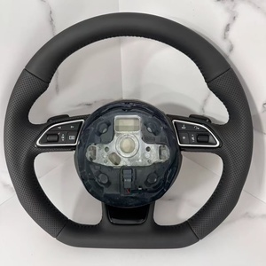 Volante de Cuero para <span class=keywords><strong>Audi</strong></span> A3 A4 A5 A6 C7 TT RS3 RS5 RS6 RS7 B9 B8 R8 S3 S4 S5 Q3 Q5 Q7 A7 S7, en Stock, Venta Caliente - Product Image 1