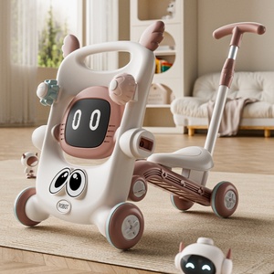 Andador educativo multifuncional 8 en 1 para niños pequeños, silla <span class=keywords><strong>de</strong></span> comedor con luz <span class=keywords><strong>de</strong></span> música mejorada, mango <span class=keywords><strong>de</strong></span> empuje, marco <span class=keywords><strong>de</strong></span> plástico duradero - Product Image 1