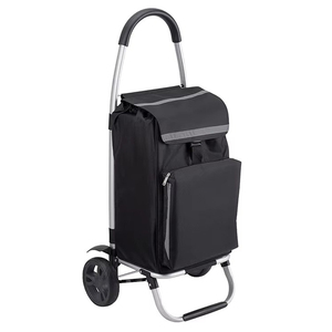 <span class=keywords><strong>Chariot</strong></span> <span class=keywords><strong>de</strong></span> courses pliable et compact <span class=keywords><strong>à</strong></span> <span class=keywords><strong>roulettes</strong></span>, en métal, avec poignée réglable, idéal pour la mode et les voyages - Product Image 4