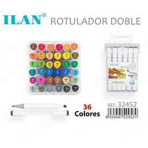 Ilan Pennarello Doppia Punta 36 Colori, Marker Artistico per Disegno e Pittura - Product Image 3