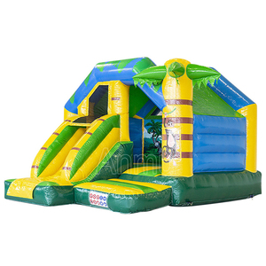 Multi-play commercial grade PVC <strong>inflatable</strong> bouncer bouncy house <strong>slide</strong> <strong>combo</strong> <strong>jungle</strong> world bounce house for sale - Product Image 1