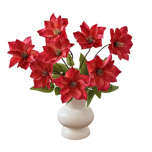 Flores Artificiales de Clematista de Seda de Alta Simulación para Decoración de Bodas y Hogar - Product Image 5