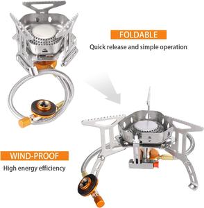 Amping תנור 3500 W תנור גז עם Piezo הצתה, windproof גז קמפינג תנור לכל בורג מחסנית גז מבערים עם מתאם - Product Image 2
