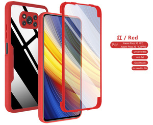 360 custodia protettiva completa per Xiaomi Poco X3 Pro Redmi Note 10 <span class=keywords><strong>9</strong></span> 9T 9A 9C <span class=keywords><strong>Mi</strong></span> 11 Lite pellicola salvaschermo trasparente Cover posteriore - Product Image 2