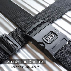 <span class=keywords><strong>Sangle</strong></span> de bagage <span class=keywords><strong>antivol</strong></span> réglable avec serrure à code, en matériau PP, sûre et écologique, pour <span class=keywords><strong>valise</strong></span> - Product Image 6