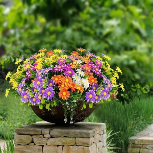 Bouquet de fleurs artificielles en plastique, marguerites, 30cm-100cm, pour la maison, le jardin, les décorations de mariage - Product Image 3