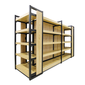 Espositore Personalizzato in Legno e Metallo per Mini <span class=keywords><strong>Market</strong></span>, Scaffale Gondola per Negozi in Vendita - Product Image 2