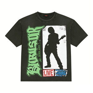 <span class=keywords><strong>T</strong></span>-shirt unisexe tendance à manches courtes, imprimé graffiti hip-hop vintage, style américain, col rond ample - Product Image 2