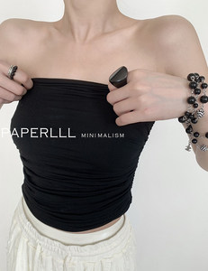 Top court sans bretelles en maille extensible unie avec logo personnalisé, style <span class=keywords><strong>bandeau</strong></span> classique sexy pour femme - Product Image 2
