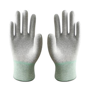 Guantes de seguridad antiestáticos con textura de fibra de carbono, cobertura total para electrónica, reparación de automóviles, talleres de mecanizado, 13 puntadas - Product Image 1