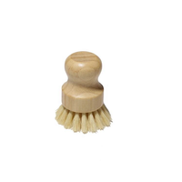 Natuurlijke bamboe afwasborstel met palmvormig design, kleine maat S, voor het reinigen van pannen, keukengerei & groenten
