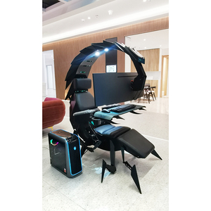 Chaise de bureau <span class=keywords><strong>Scorpion</strong></span> en cuir design, support multi-écrans, cockpit <span class=keywords><strong>Cluvens</strong></span> Iw Sk, poste de travail <span class=keywords><strong>Cluvens</strong></span> - Product Image 6