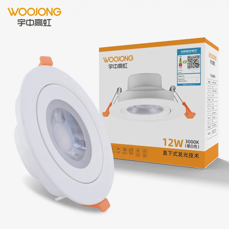 Woojong 고품질 5W 플라스틱 임베디드 recessed led 스포트 라이트 홈 오피스 led 스포트 라이트