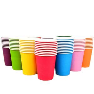 Vasos de Papel de Color Sólido Hechos a Mano, Vasos Desechables para Niños, Manualidades de Jardín de Infancia, Decoración para Fiestas de Cumpleaños y Navidad - Product Image 1