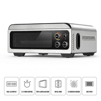 Four à Frire Électrique en Acier Inoxydable 400°C 3-en-1 avec Grille à Pizza, Appareil de Cuisine Professionnel pour Comptoir de Boulangerie