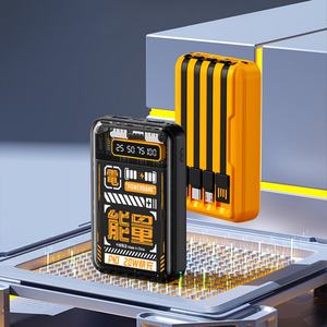 Nuevo Mini Power Bank con Logotipo Personalizado, 10000 mAh, Cable Integrado, Linterna LED, Cargador Portátil para Teléfono, Carga Rápida - Product Image 1