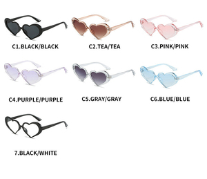 Custom logo Trendy <strong>Party</strong> love Sun <strong>Glasses</strong> Wholesale Fashion Women Heart Shaped Designer Shades Sunglasses 2025 - Product Image 6