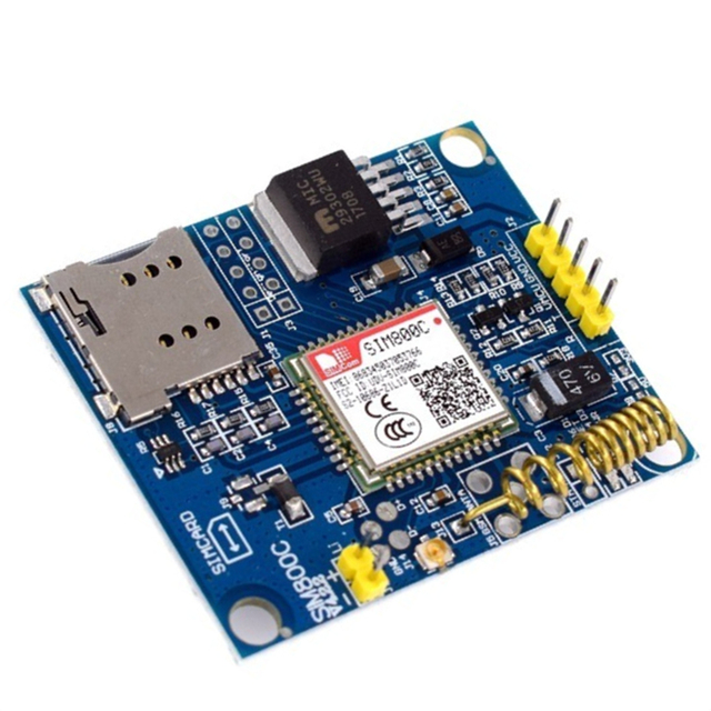 SIM800C GSM GPRS SMS data supports the communication between the blue antenna less module and the computer Bt 4.0 Module IoT mod
