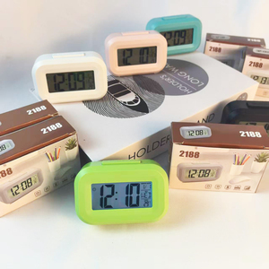 3 inch LCD hiển thị xách tay kỹ thuật số Đồng hồ báo thức với snooze đèn nền nhiệt độ pin hoạt động cho du lịch nặng tà vẹt - Product Image 6